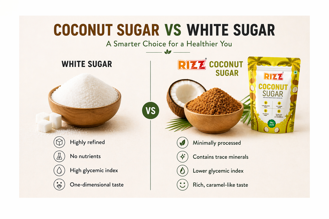 Coconut Sugar vs White Sugar: Why Rizz Coconut Sugar Is a Smarter Swap