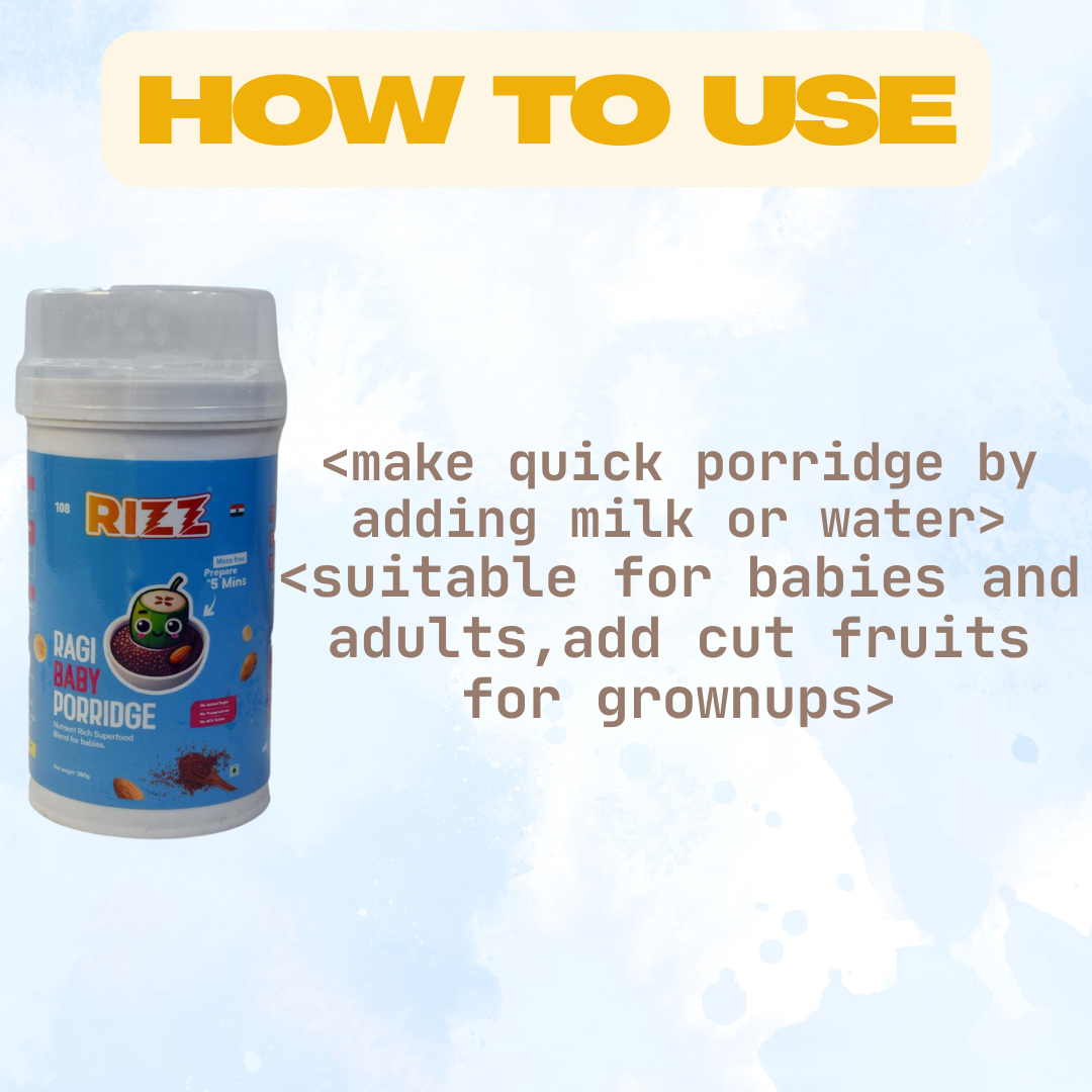 Sprouted Ragi Baby Porridge: The Perfect First Food for Your Baby (250G)