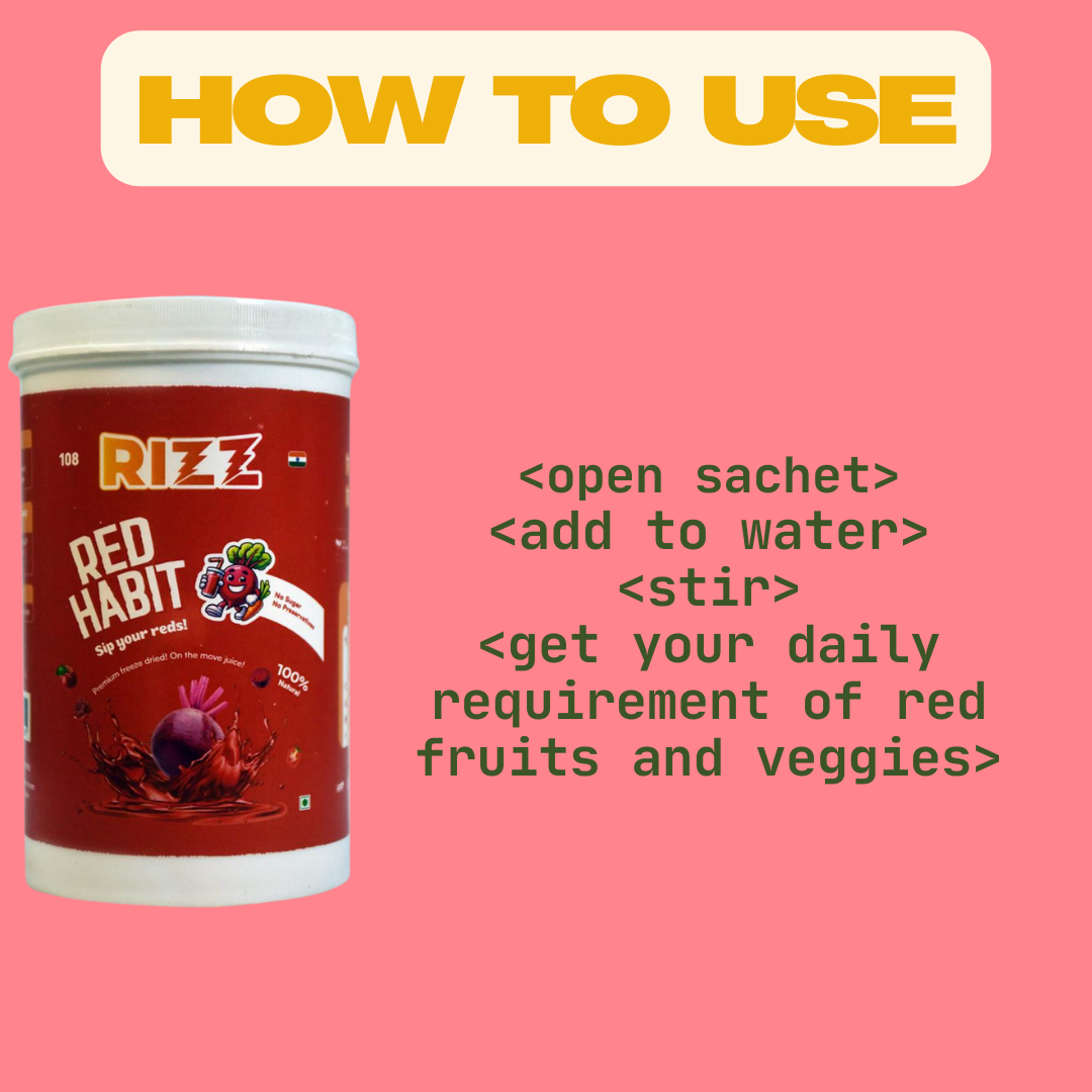 Rizz Red Habit (7 Sachets) - The Ultimate Healthy Habit for Busy Lives