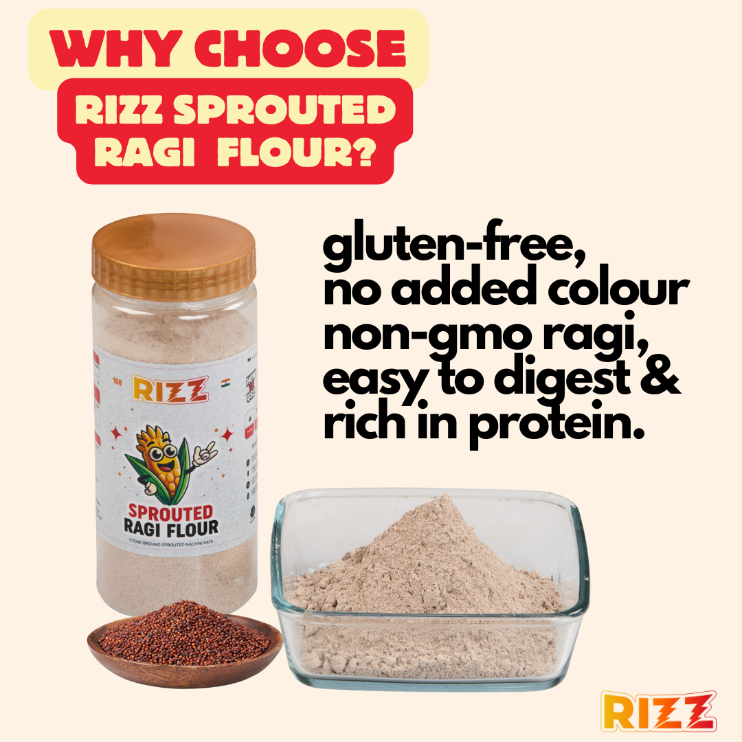Sprouted Ragi Flour/Nachni Atta - Nourish Your Family (500G)