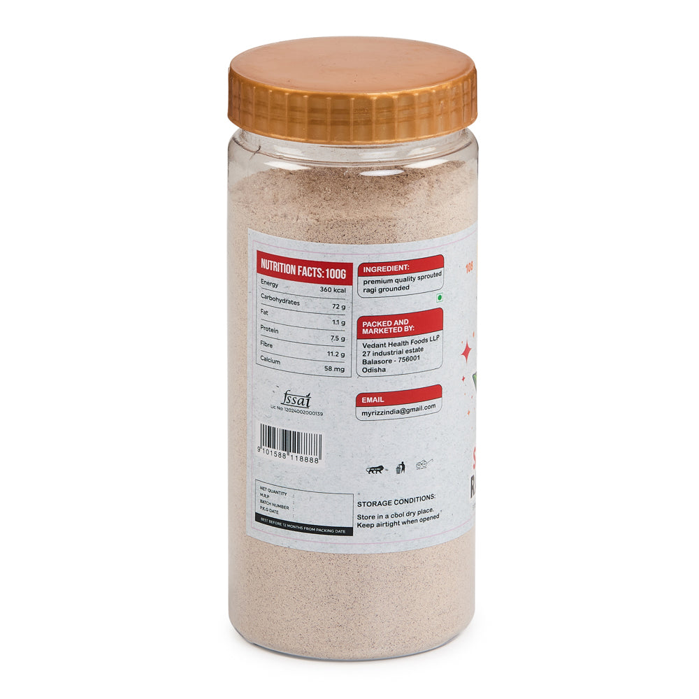 Sprouted Ragi Flour/Nachni Atta - Nourish Your Family (500G)