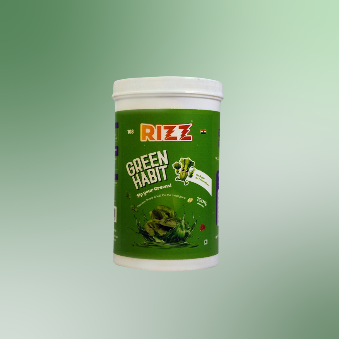 green habit is a good habit to make since it gives you benefits of consuming celery, spinach , green apple without the mess. mothers love in a glass