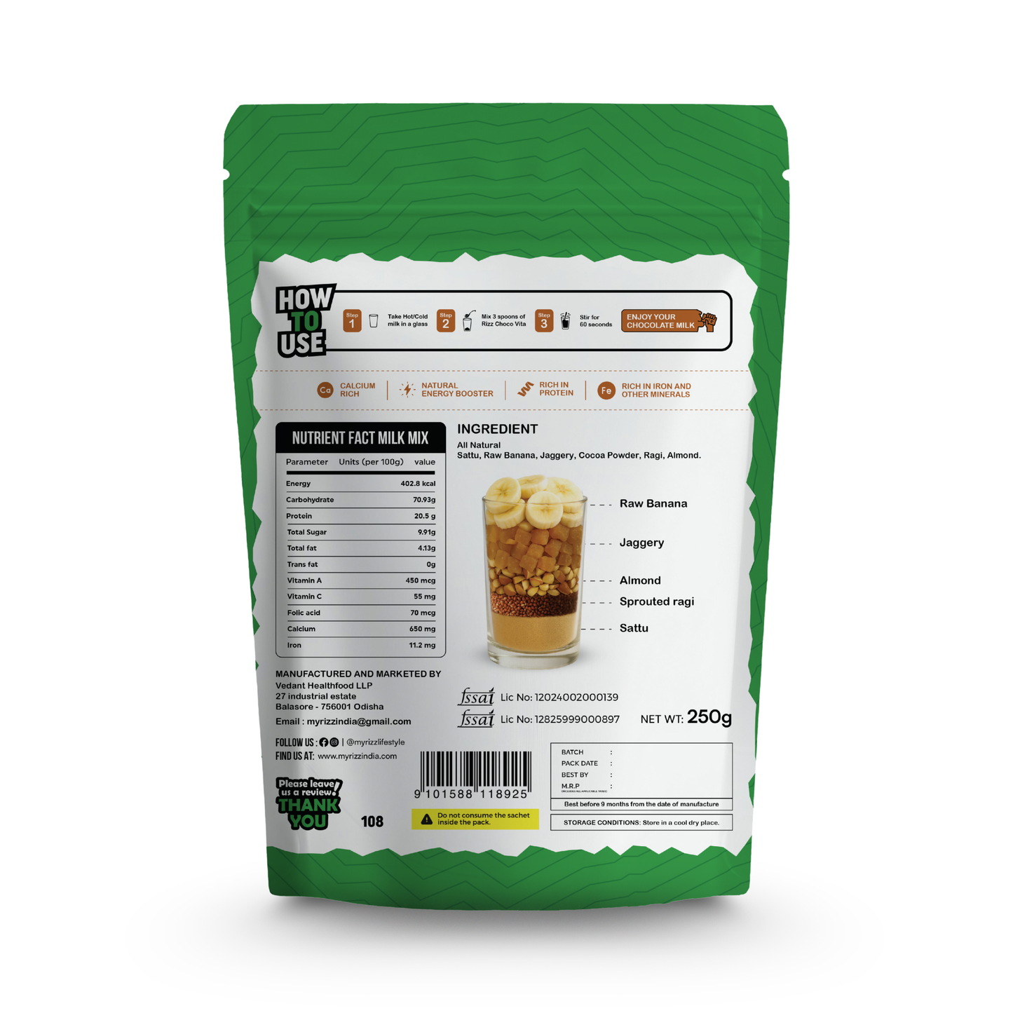 ChocoVita: The Healthy Chocolate Indulgence For Kids and Adults (250G)