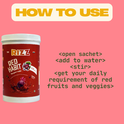 Rizz Red Habit (7 Sachets) - The Ultimate Healthy Habit for Busy Lives