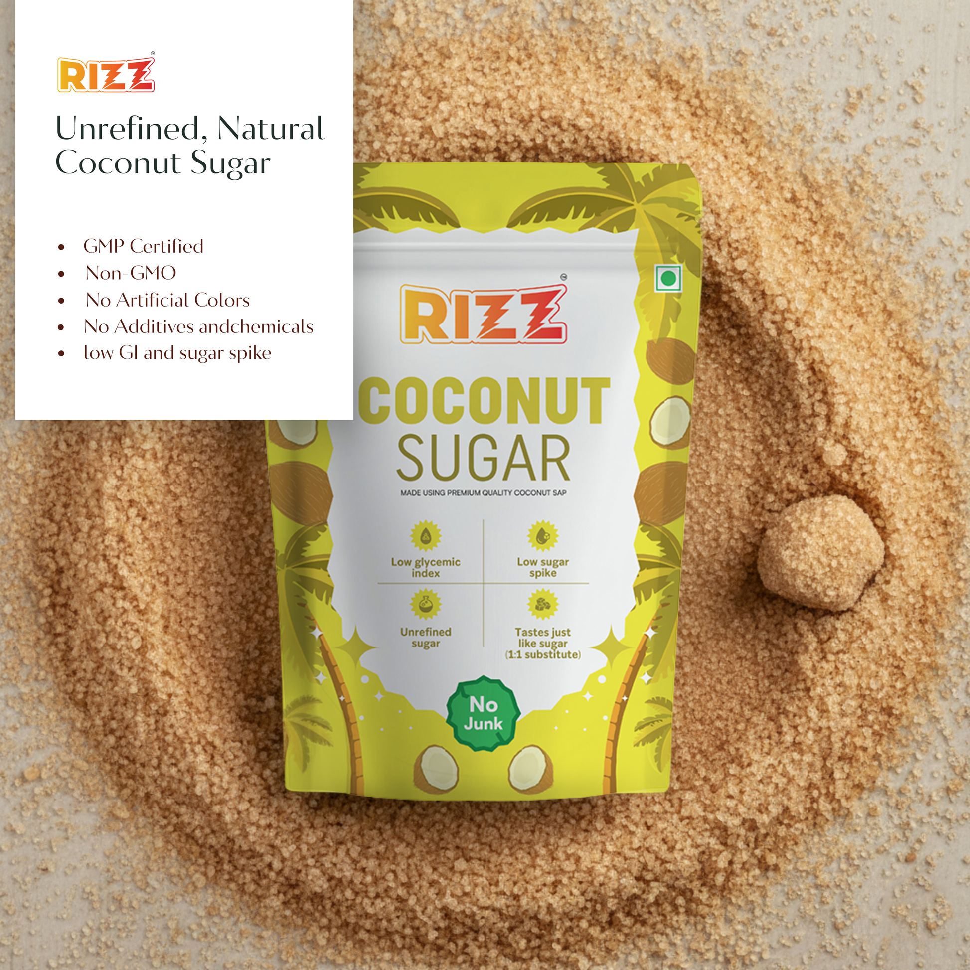coconut palm sugar glycemic index Coconut Sugar: The Healthier Natural Sweetener with Low Glycemic Index – Rizz India