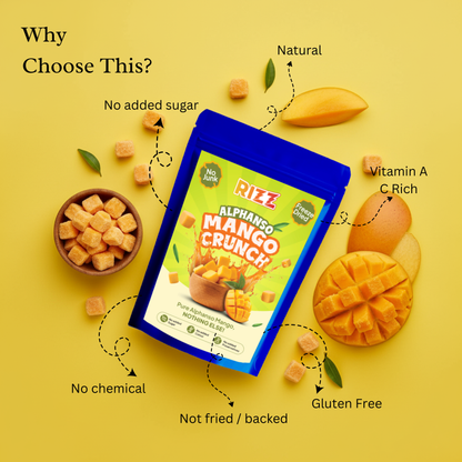 Alphanso Mango Crunch (Freeze dried)