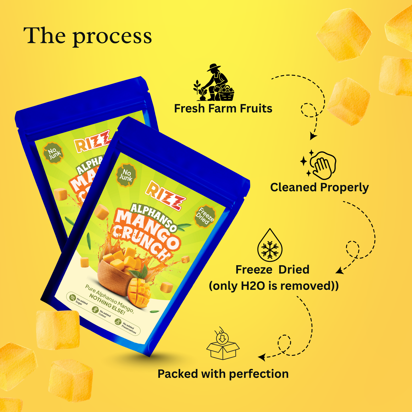 Alphanso Mango Crunch (Freeze dried)