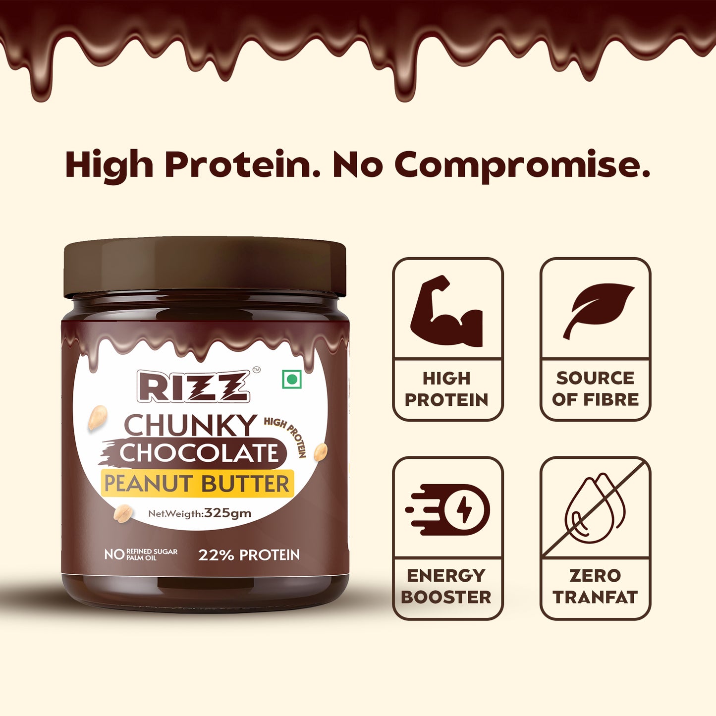 Rizz chocolate peanut butter nutrition facts and ingredients