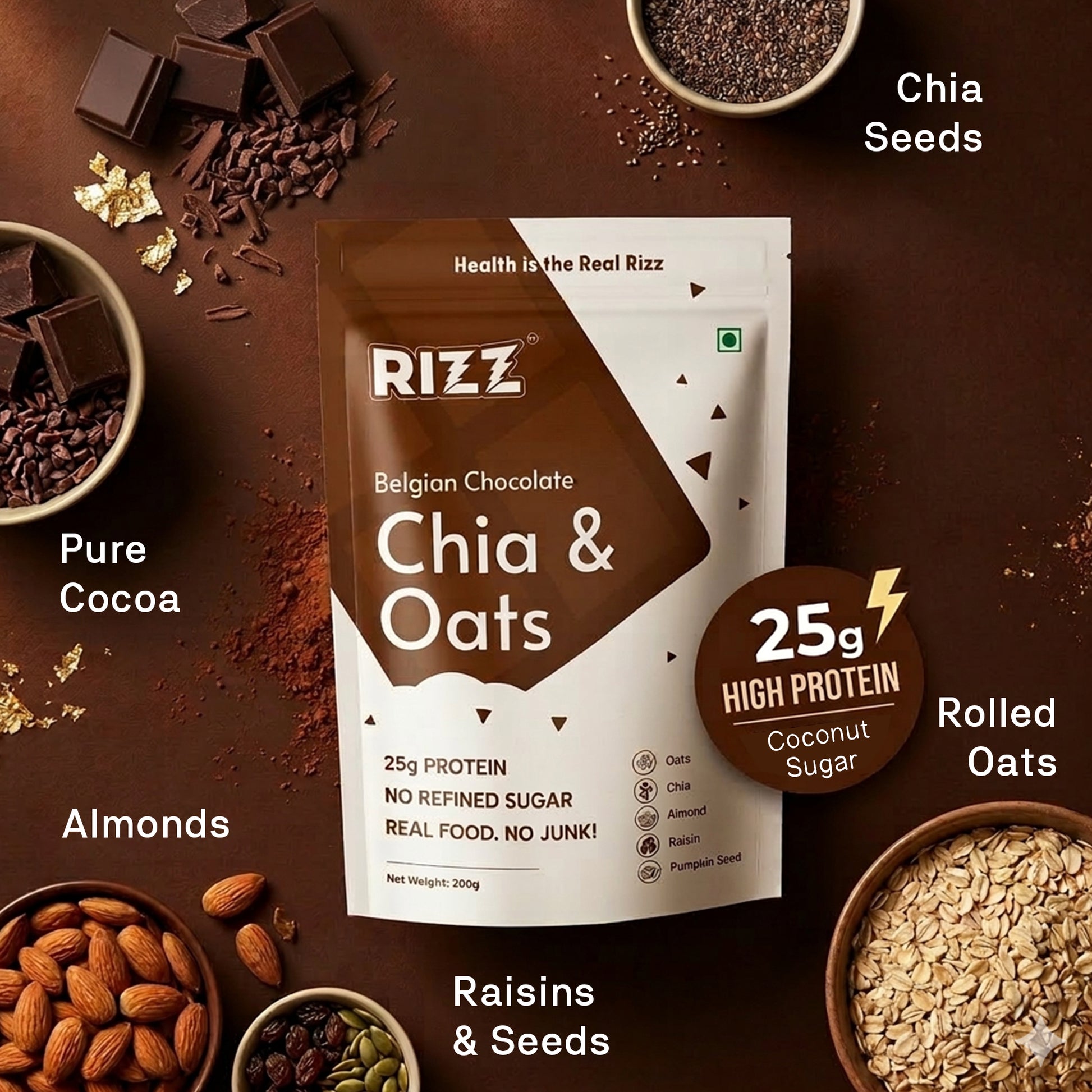 Rizz chia and oats nutrition facts and ingredients